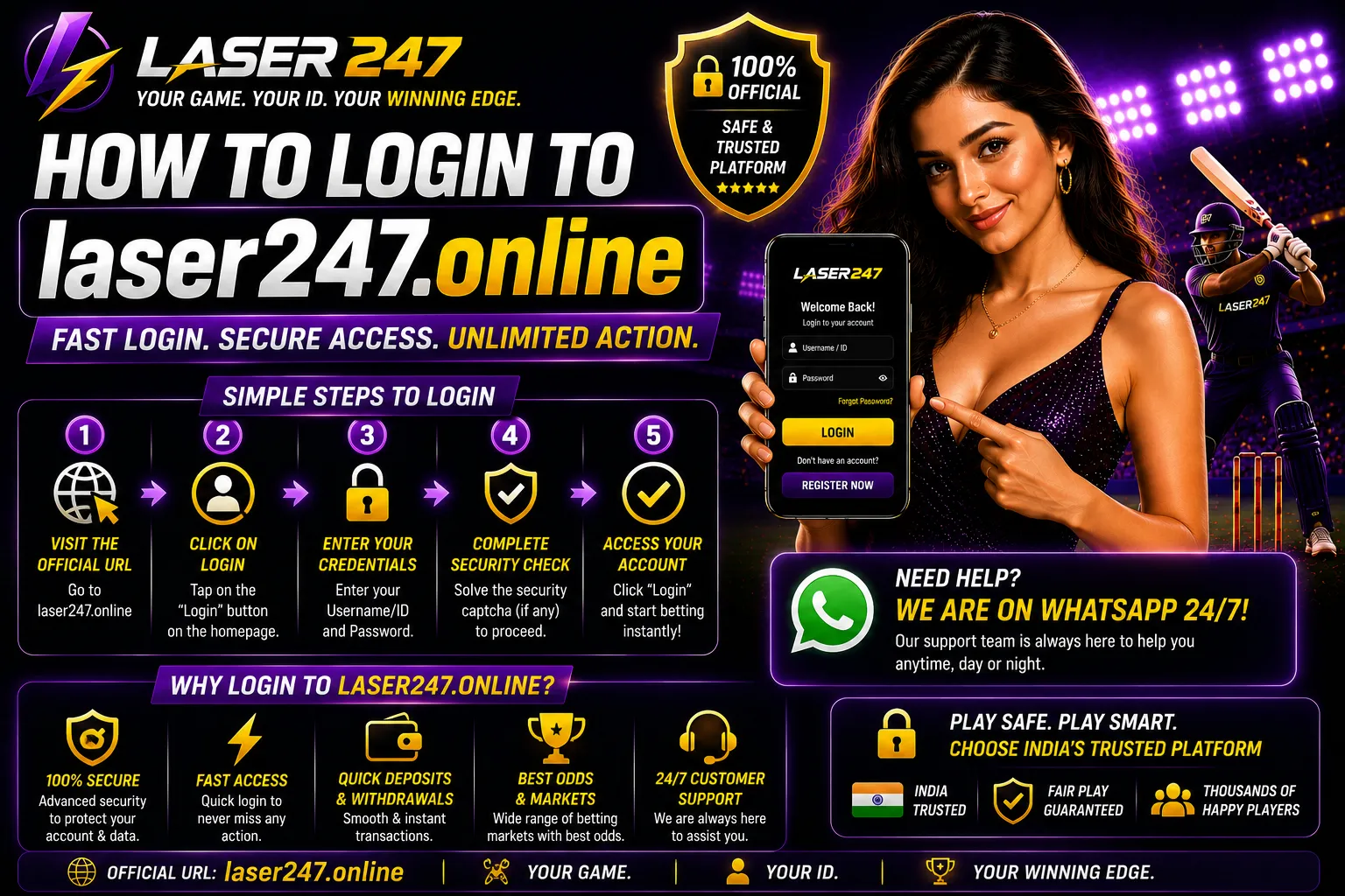 How to Login to laser247.online